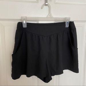 Black stretch shorts
